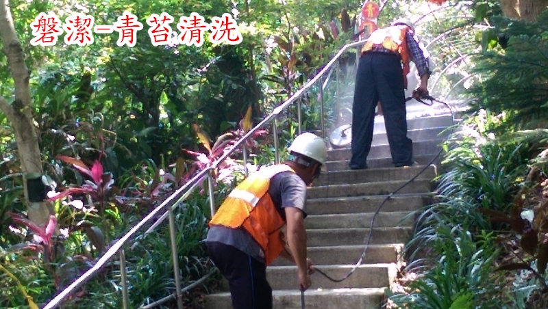 磐潔-登山步道-青苔清洗